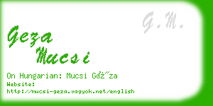 geza mucsi business card